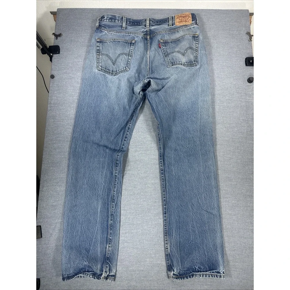 Vtg Levi's 501 Original Fit Jeans Men's 40x38 Light Wash Button Fly 100% Cotton